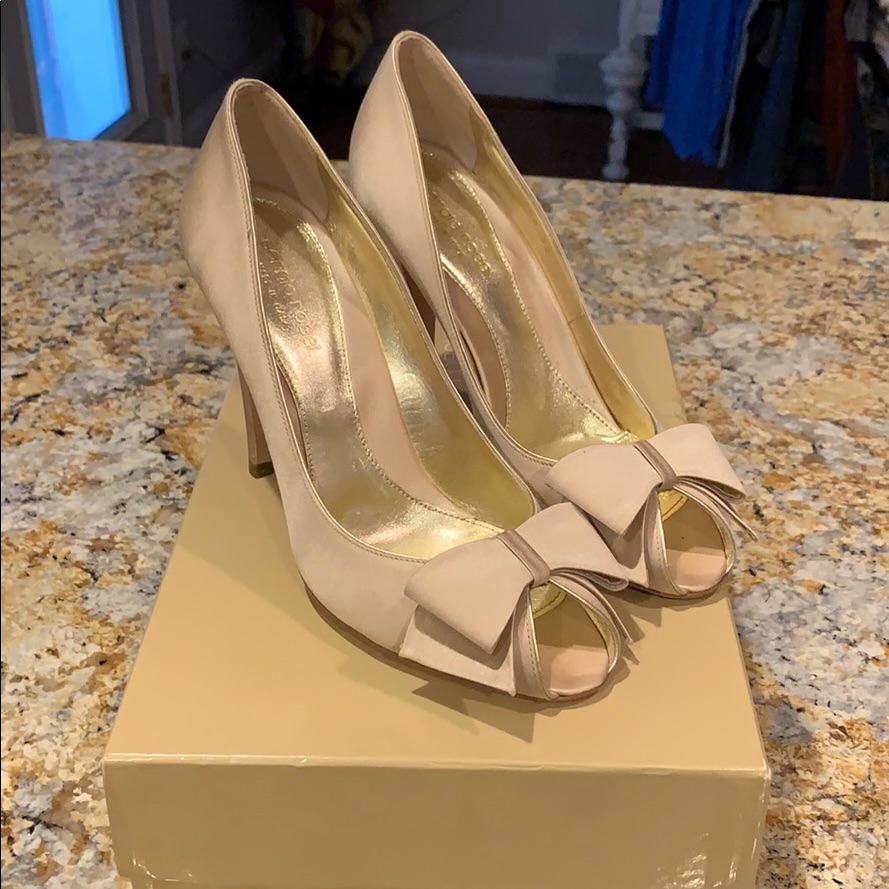 Sergio Rossi Satin Peep Toe Heels